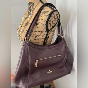 Coach Burgundy Leather Shoulder Bag